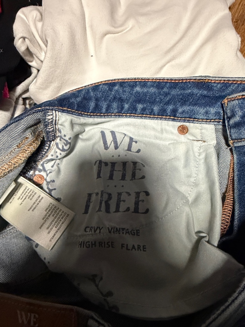 Free people / we the free curvy vintage high rise flare jeans - Picture 6 of 6